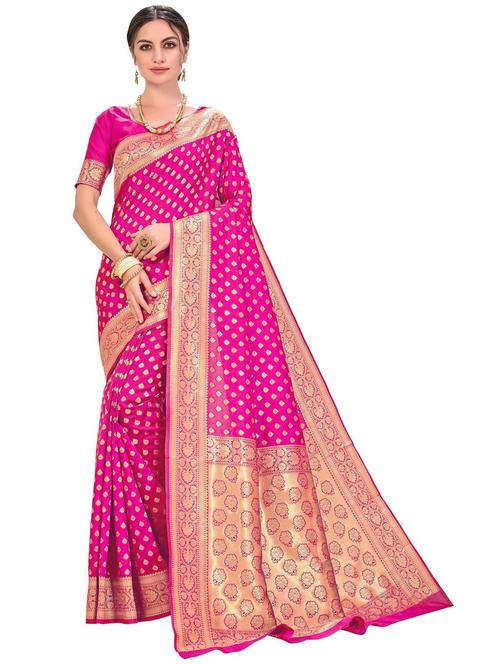 zari work banarasi saree with blouse - 20204453 - Very Small Image - 1