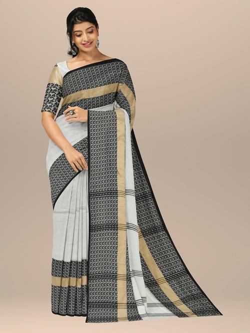 women's self design white colored saree - 20204806 - Very Small Image - 1