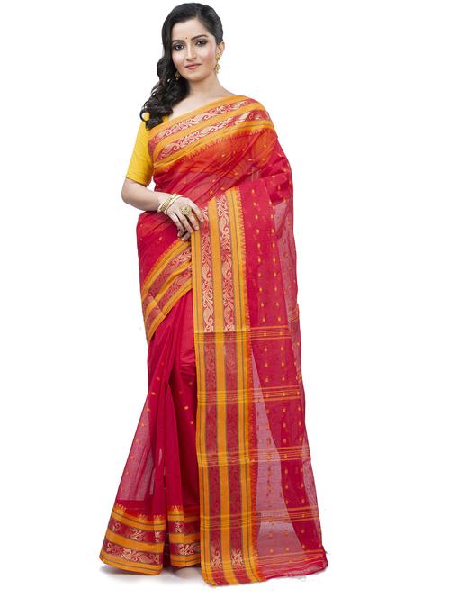 women's self design red colored saree - 20204944 - Very Small Image - 1