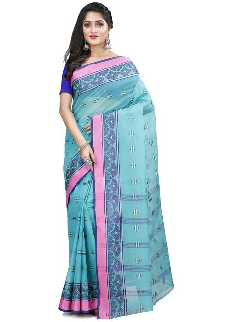 light blue woven saree - 20205075 - Very Small Image - 1