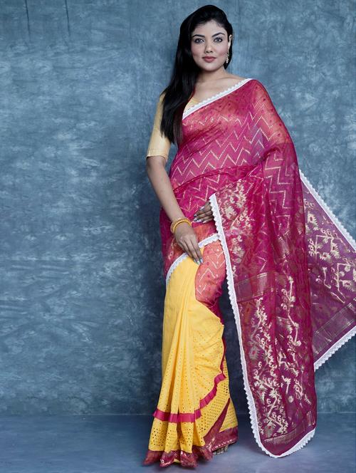 women's self design multi colored saree - 20205338 - Very Small Image - 1