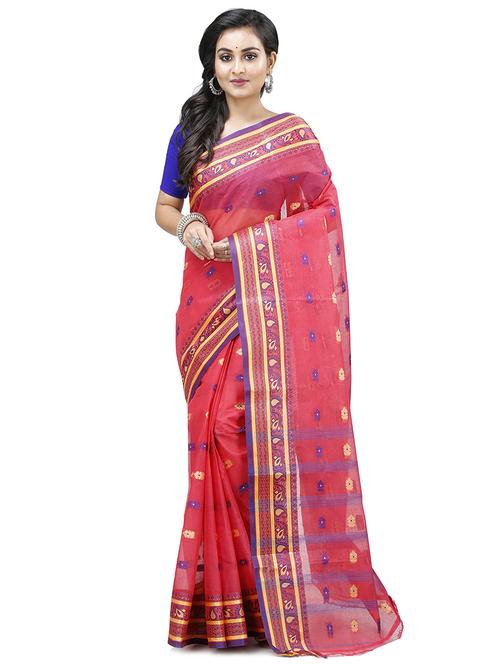 women's self design pink colored saree - 20205389 - Very Small Image - 1