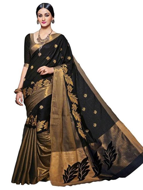 self design woven saree with blouse - 20205730 - Very Small Image - 1