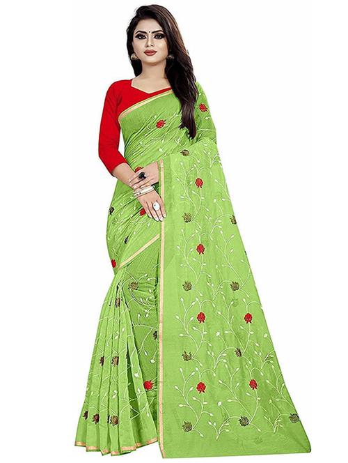 embroidered saree with blouse - 20205820 - Very Small Image - 1