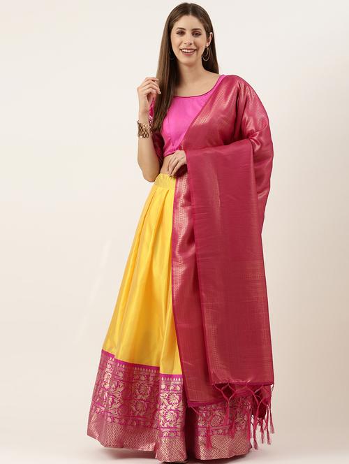 self design flared lehenga choli set with dupatta - 20207725 - Very Small Image - 1