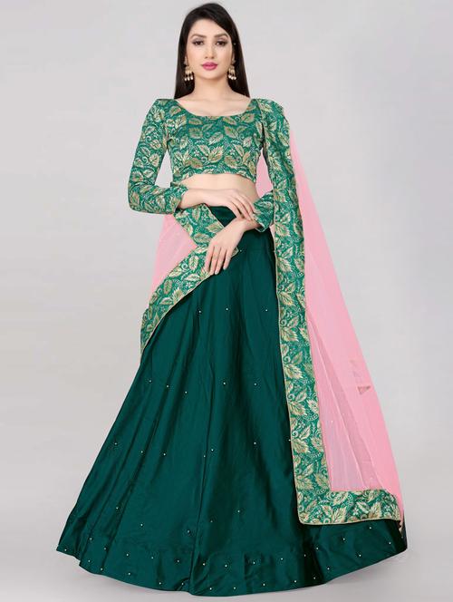 self design flared lehenga choli set with dupatta - 20207805 - Very Small Image - 1
