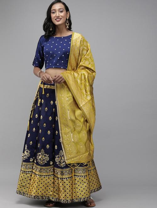 self design panelled lehenga choli set with dupatta - 20207815 - Very Small Image - 1