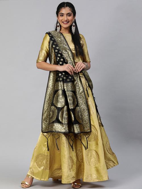 beige self design lehenga choli with dupatta - 20207856 - Very Small Image - 1