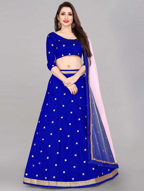 embroidered lehenga choli with dupatta set - 20207867 - Very Small Image - 1
