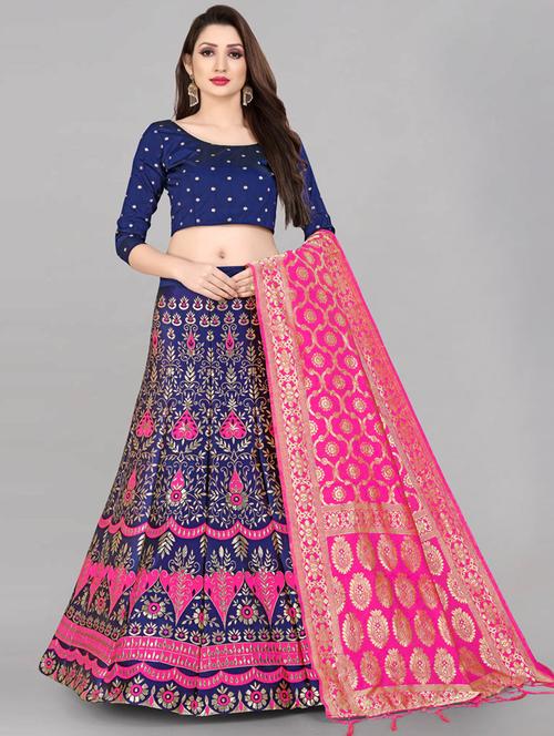 self design panelled lehenga choli set with dupatta - 20207875 - Very Small Image - 1