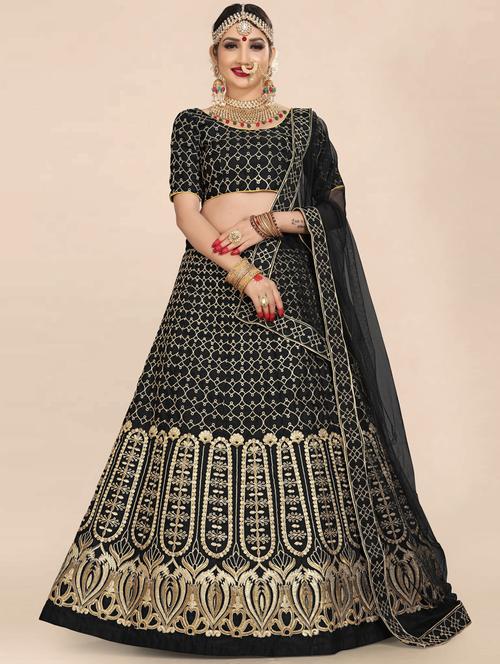 banarasi lehenga choli with dupatta set - 20207975 - Very Small Image - 1
