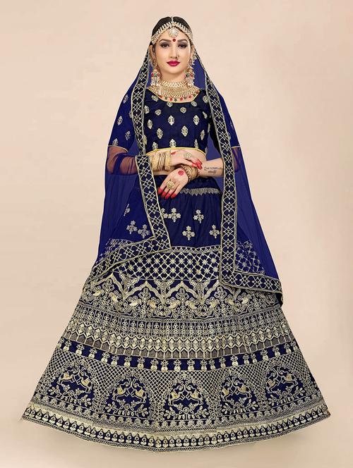 self design panelled lehenga choli set with dupatta - 20208049 - Very Small Image - 1