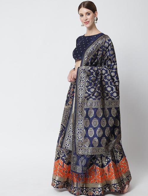 self design panelled lehenga choli set with dupatta - 20208096 - Very Small Image - 1