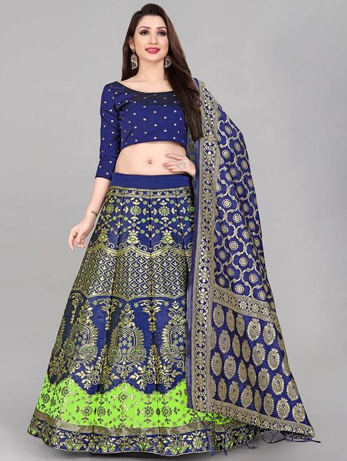 self design panelled lehenga choli set with dupatta - 20208131 - Very Small Image - 1