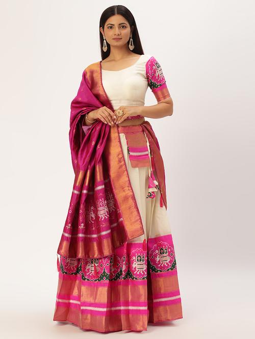 self design flared lehenga choli set with dupatta - 20208202 - Very Small Image - 1