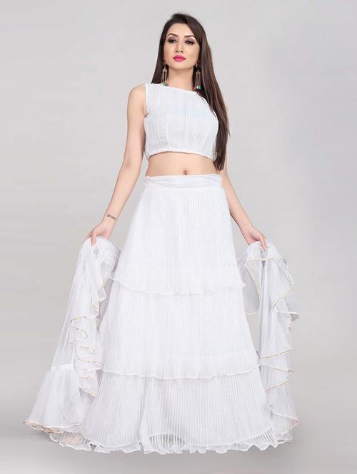 layered lehenga choli with dupatta set - 20208395 - Very Small Image - 1