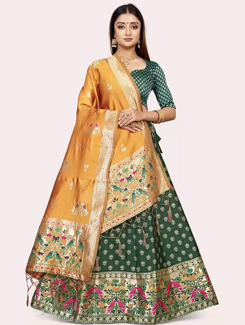 banarasi lehenga choli with dupatta set - 20208506 - Very Small Image - 1