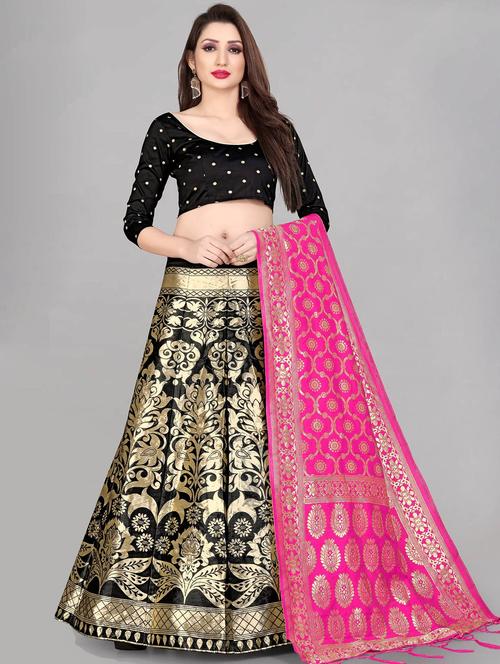 banarasi lehenga choli with dupatta set - 20208679 - Very Small Image - 1