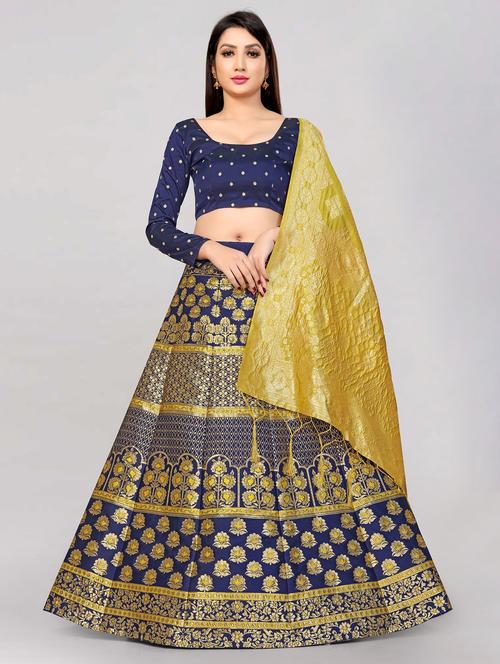 banarasi lehenga choli with dupatta set - 20208698 - Very Small Image - 1