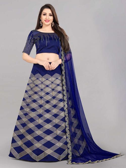 banarasi lehenga choli with dupatta set - 20208854 - Very Small Image - 1
