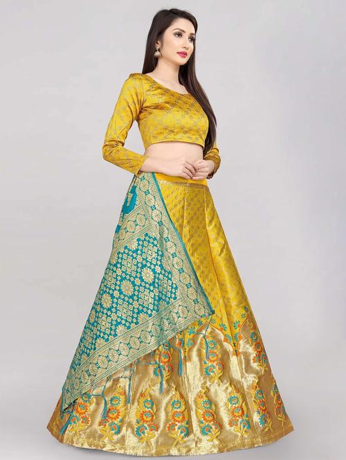 banarasi lehenga choli with dupatta set - 20209076 - Very Small Image - 1