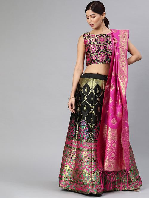 banarasi lehenga choli with dupatta set - 20209106 - Very Small Image - 1