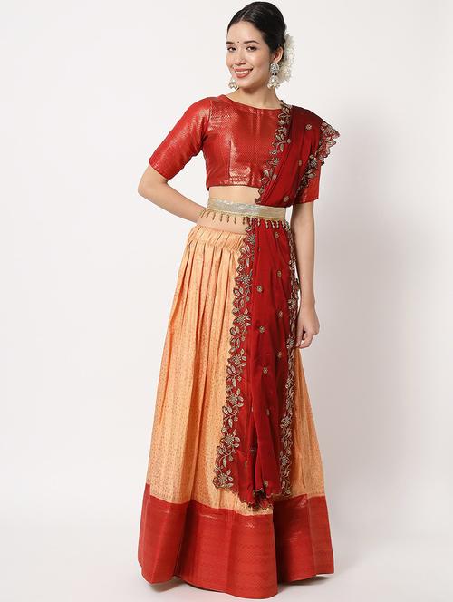 banarasi lehenga choli with dupatta set - 20209183 - Very Small Image - 1