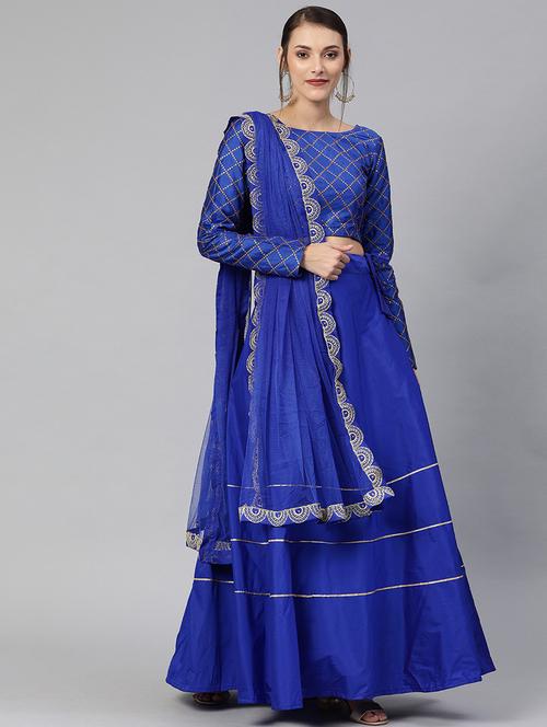 embroidered semi-stitched lehenga choli with dupatta - 20209185 - Very Small Image - 1
