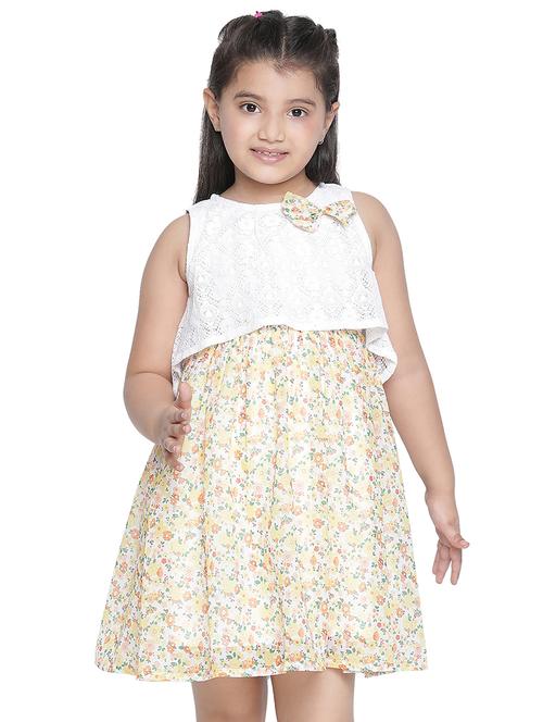 girls round neck sleeveless frock - 20209363 - Very Small Image - 1
