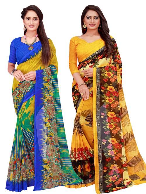 women's saree combo with blouse - 20209393 - Very Small Image - 1