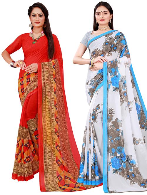 women's saree combo with blouse - 20209652 - Very Small Image - 1