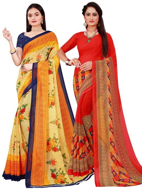 women's saree combo with blouse - 20209657 - Very Small Image - 1