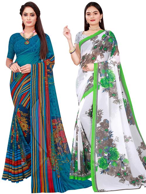 women's saree combo with blouse - 20209692 - Very Small Image - 1