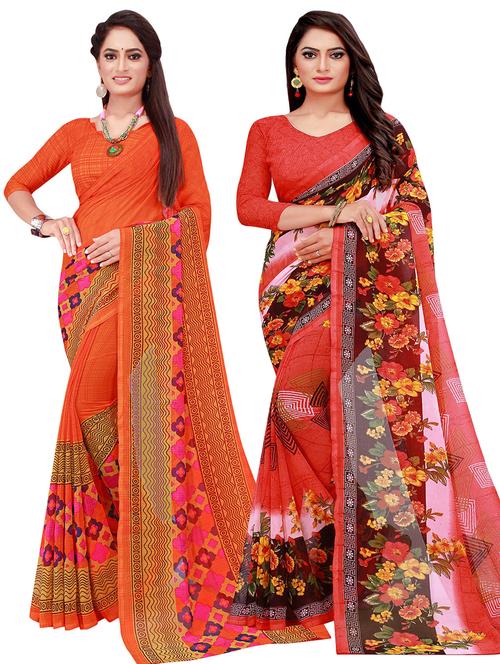 women's saree combo with blouse - 20209721 - Very Small Image - 1