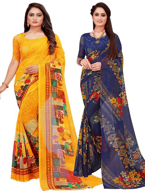 women's saree combo with blouse - 20209747 - Very Small Image - 1