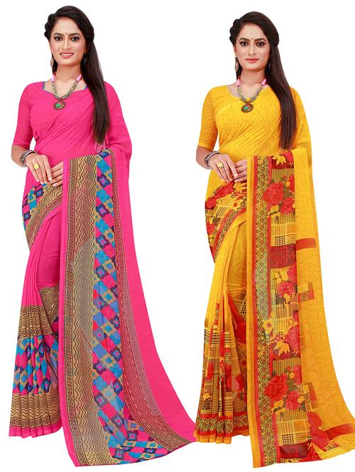 women's saree combo with blouse - 20209770 - Very Small Image - 1