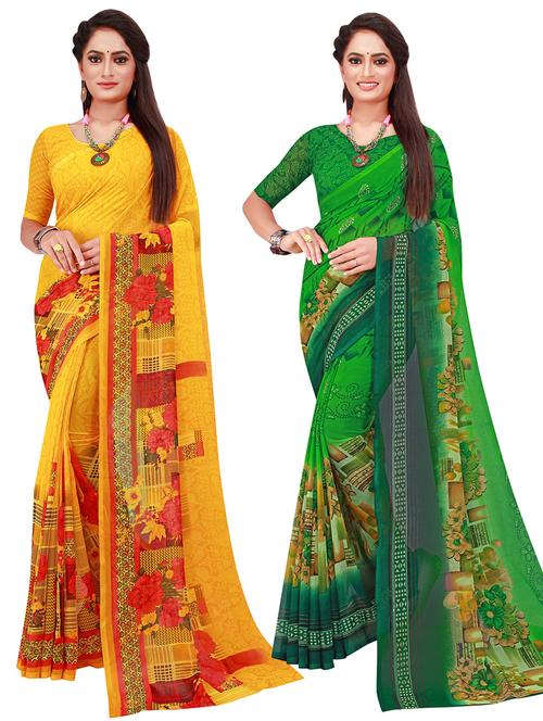women's saree combo with blouse - 20209774 - Very Small Image - 1