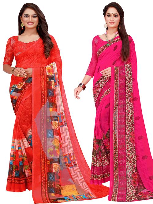 women's saree combo with blouse - 20209895 - Very Small Image - 1