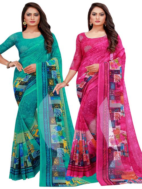 women's saree combo with blouse - 20209936 - Very Small Image - 1
