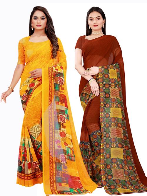 women's saree combo with blouse - 20210086 - Very Small Image - 1