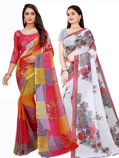 women's saree combo with blouse - 20210173 - Very Small Image - 1
