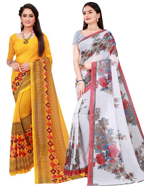 women's saree combo with blouse - 20210515 - Very Small Image - 1