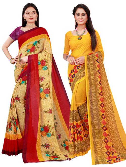 women's saree combo with blouse - 20210520 - Very Small Image - 1