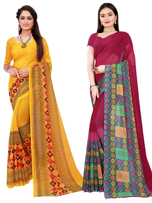 women's saree combo with blouse - 20210528 - Very Small Image - 1
