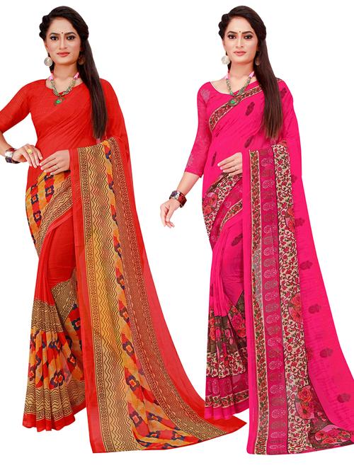 women's saree combo with blouse - 20210602 - Very Small Image - 1