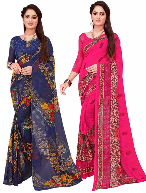 women's saree combo with blouse - 20211026 - Very Small Image - 1