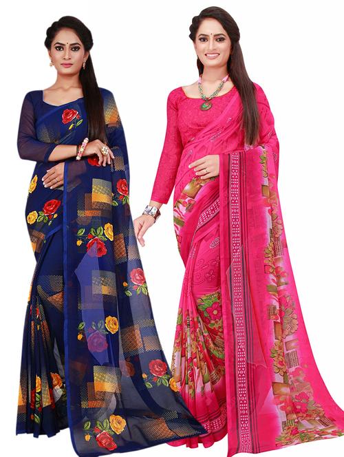 women's saree combo with blouse - 20211102 - Very Small Image - 1