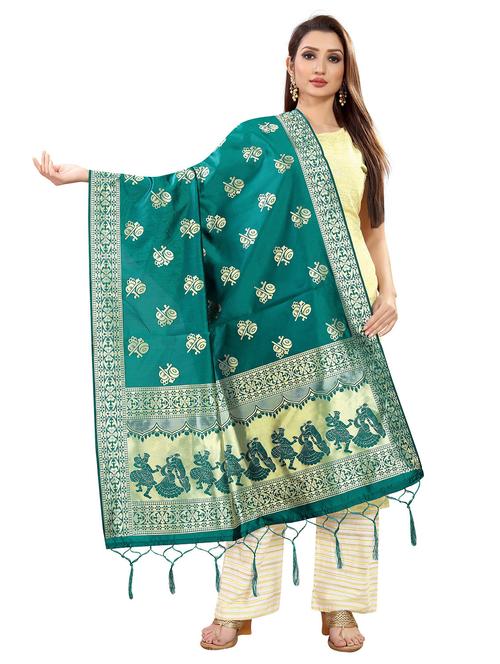 self design woven dupatta - 20211625 - Very Small Image - 1