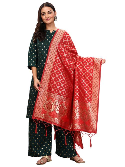 jacquard work banarasi dupatta - 20211953 - Very Small Image - 1