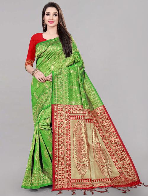 jacquard work banarasi saree - 20212019 - Very Small Image - 1